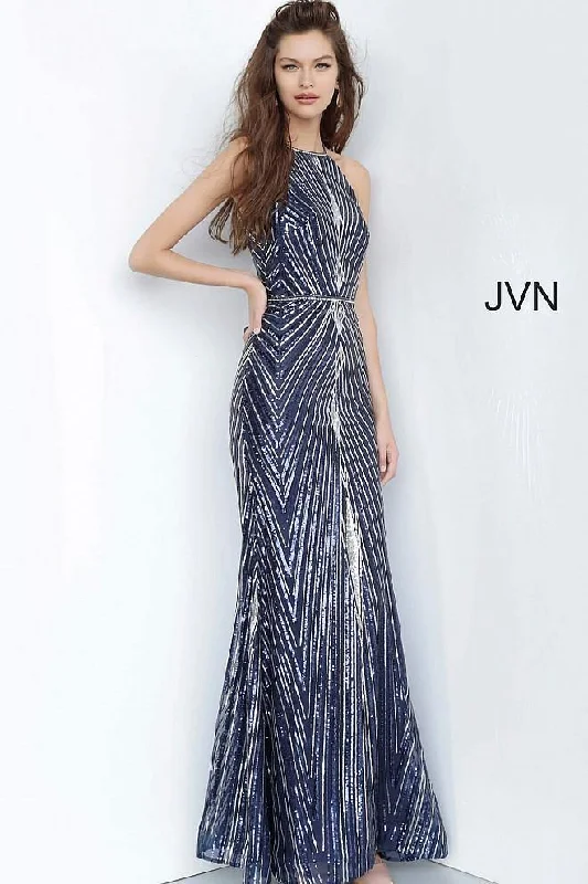 Jovani 4710 Long Halter Prom Dress