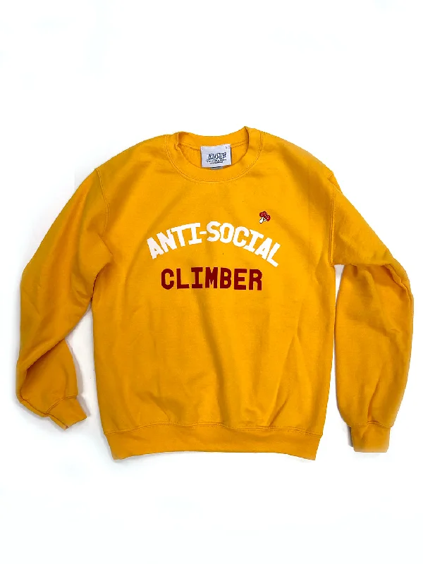 Anti-Social Climber Vintage Crew Sweatshirt in Marigold