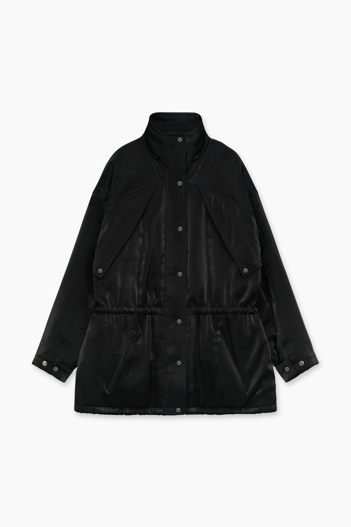 CINCHED WAIST PARKA | LUMINOUS BLACK