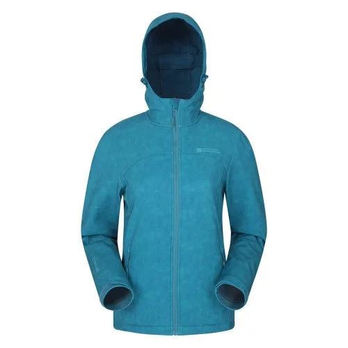 Mountain Warehouse Womens/Ladies Exodus Printed Water Resistant Soft Shell Jacket