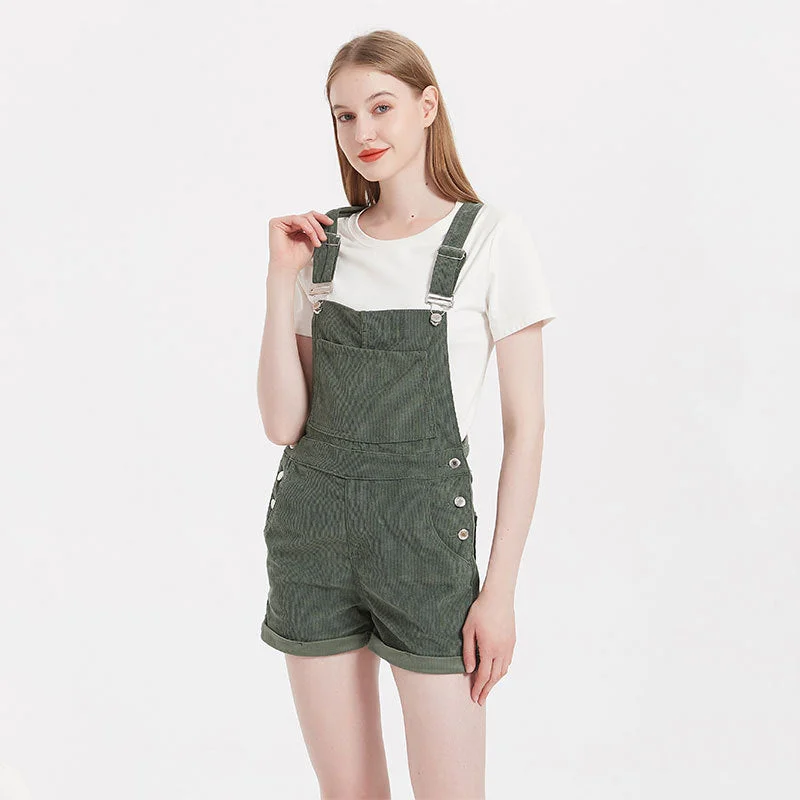 Casual Loose Denim Suspender Shorts