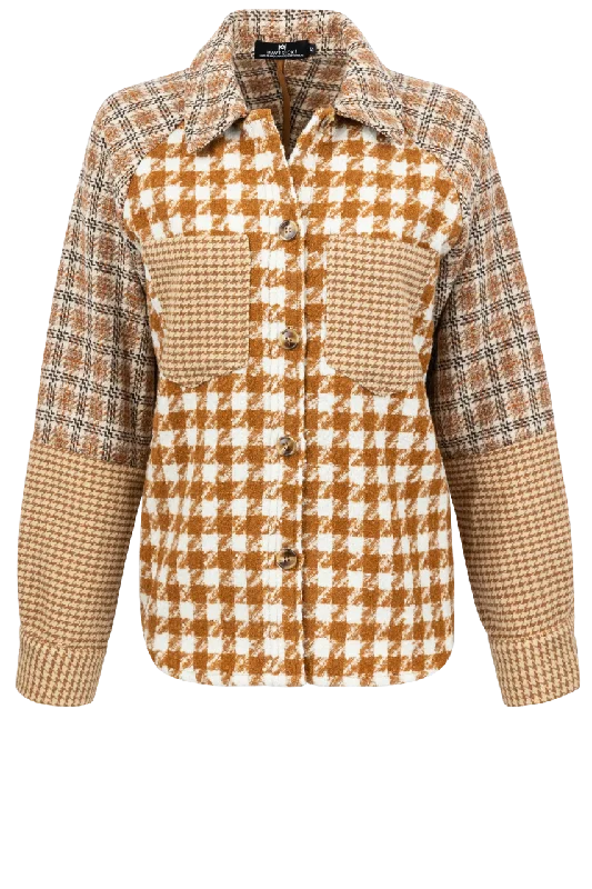 Maverick's Orange Plaid Shacket